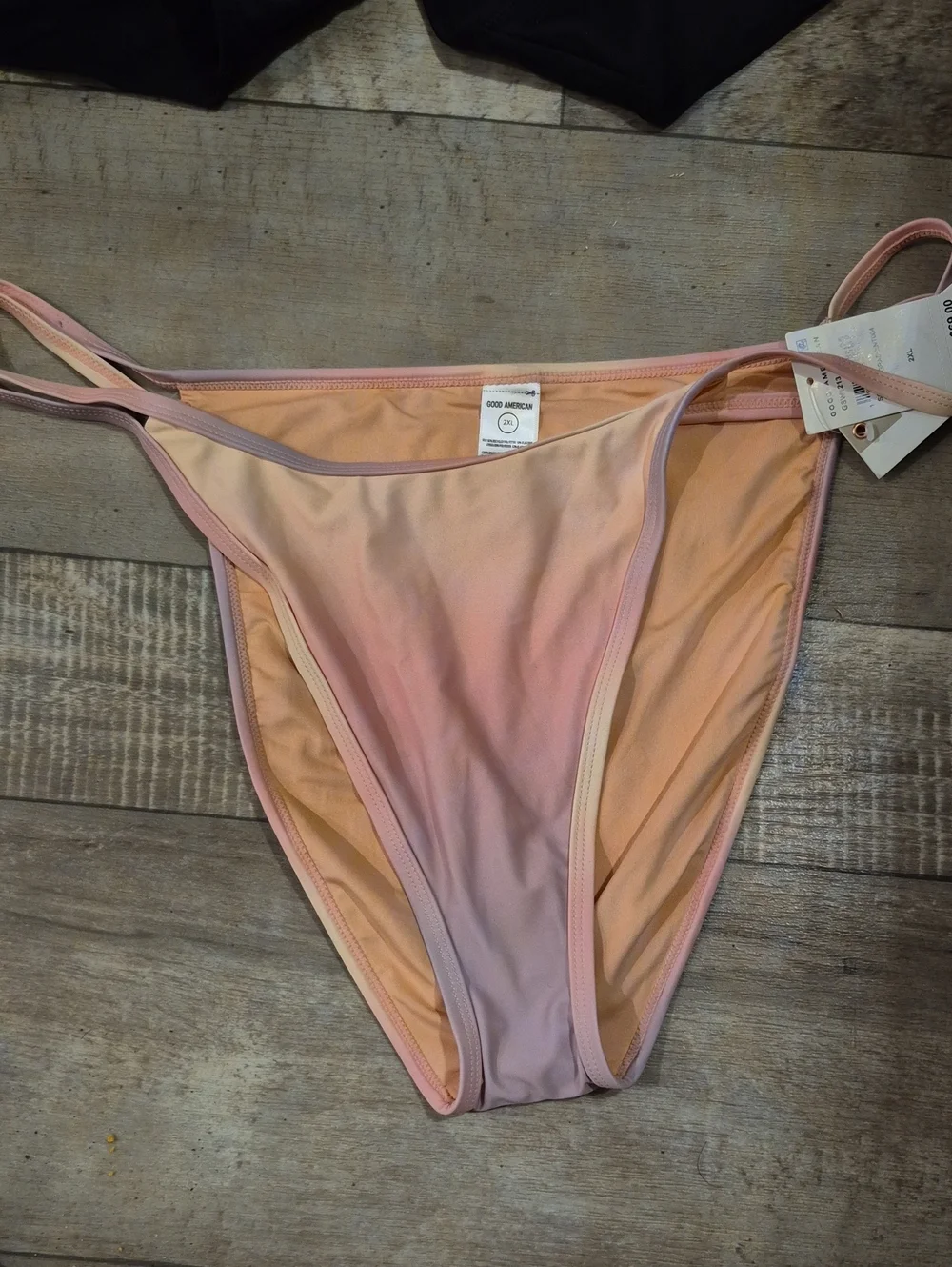 Good American 4 Triangle *Bikini Bottoms* Bundle Black Eggplant & Peach XXL NWT